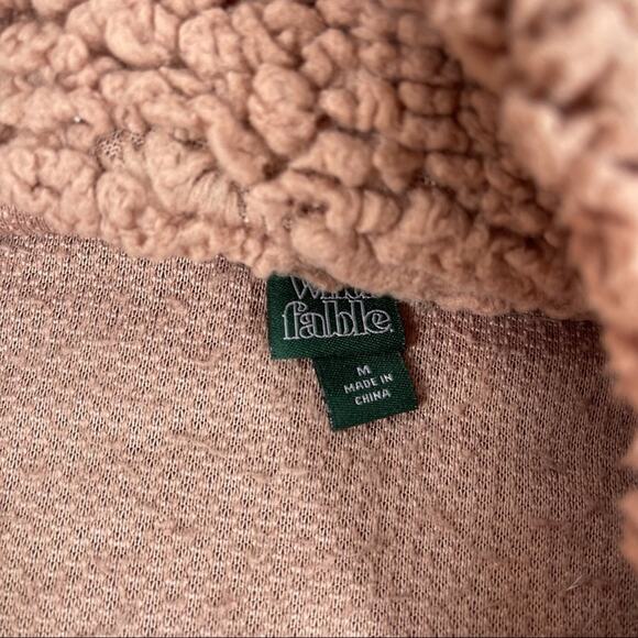 Wild Fable Sherpa Pullover 1/2 Zip Sweater Medium - Picture 4 of 8
